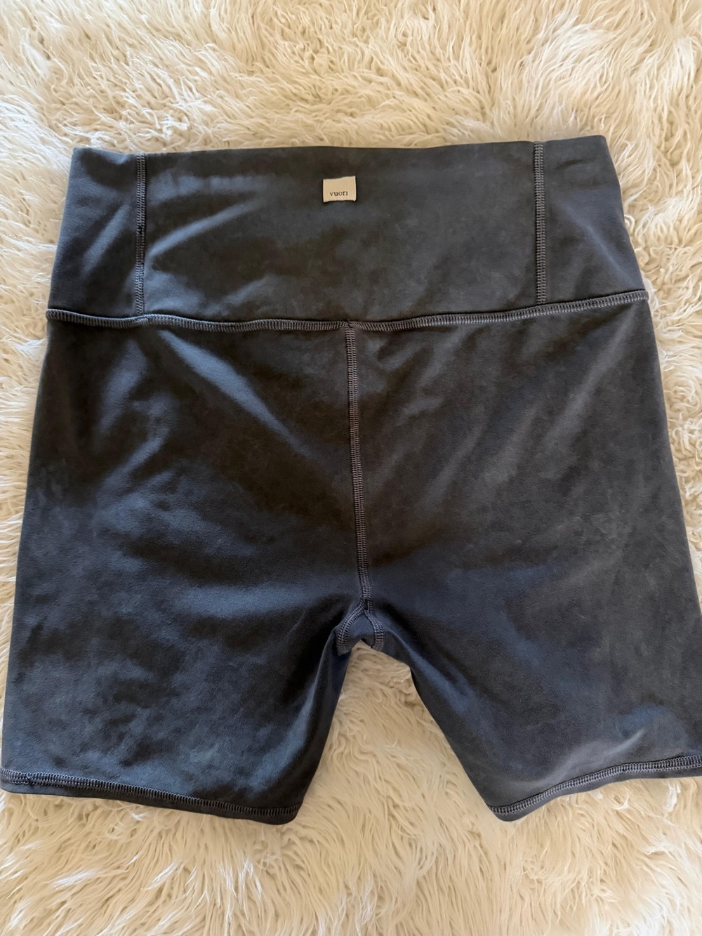 Vouri women washed charcoal bike shorts
